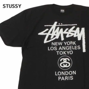 新品 ステューシー STUSSY WORLD TOUR TEE Tシャツ BLACK ブラック 黒 半袖Tシャツ