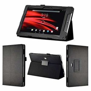 wisers 保護フィルム・タッチペン付 富士通 FUJITSU ARROWS Tab M555/KA4 タブレット 専用 ケース カバー ブラック