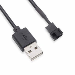 Mauknci ファン用USB電源変換ケーブル 12V 昇圧タイプ ケースファンをUSB接続に変換 USB to FAN 3Pin / 4Pin 対応