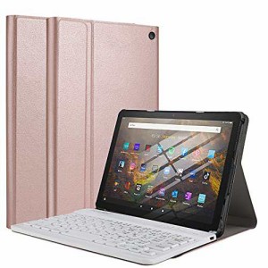 【PCATEC】 Fire HD 10 2021/Fire HD 10 Plus 2021 レザーTPUケース付き Bluetooth キーボード U