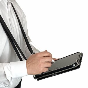 iPad mini6 (2021年モデル) ビジネス 学校 用 肩掛け 首掛け ショルダーストラップ付 ケース Apple Pencil収納可『幡ヶ谷