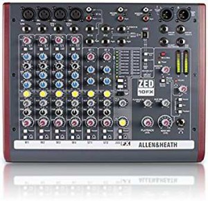 【中古品】ALLEN&HEATH USB・高品位エフェクト搭載・コンパクト・ミキサー ZED-10FX(中古品)