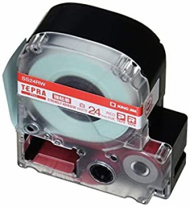 【中古品】キングジム テープカートリッジ テプラPRO 強粘着 24mm 白 SS24RW(中古品)