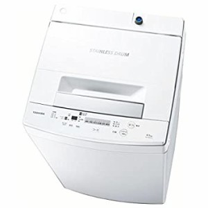 【中古品】東芝 全自動洗濯機 4.5kg ピュアホワイト AW-45M5 W(中古品)
