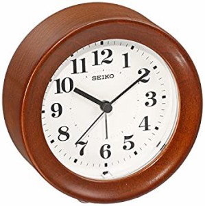 【中古品】セイコークロック 置き時計 目覚まし時計 掛け時計 アナログ 木枠 茶木地塗(中古品)