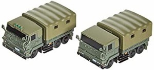 【中古品】miniQ 陸上自衛隊 3トン半トラック新旧セット (73式大型トラック) プルバッ(中古品)