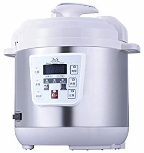【中古品】D&S ディーアンドエス 家庭用マイコン電気圧力鍋2.5L STL-EC30 ホワイト 時(中古品)
