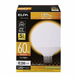 【中古品】エルパ ( ELPA ) LED電球 ボール球形 G95 ( 口金E26 / 60W形 / 電球色 ) 5 (中古品)