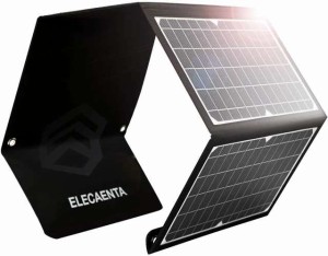 ソーラー チャージャー ELECAENTA 30Ｗ ソーラーチャージャー 3ポート PD18Ｗ/QC3.0急速充電 PSE認証済 オートリトライ機能付き ソーラー