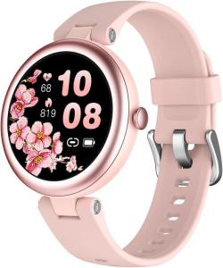 SHANG WING スマートウォッチ レディース (ピンクゴールド) 小さめ 腕時計 女性用 Smart Watch Women 1.09インチ高精細画面 iPhone/Andro