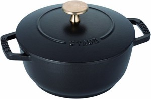 staub ストウブ 「 ワナベ ブラック S 16cm 」 両手 鋳物 ホーロー 鍋 炊飯 1合 IH対応 日本正規販売品 Wa-NABE 4