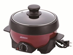 Abitelax Electric Miniplate Grill Pot Red / Black APN-16G-R [並行輸入品]