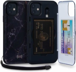 TORU CX PRO iPhone 11 ケース パターン カード 収納背面 3枚 カード入れ カバ― (ライトニング アダプタ ストラップ