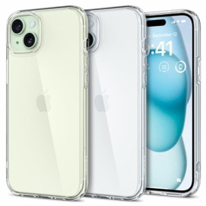 17年社歴の技術力Spigen iPhone15ケース クリア 耐衝撃 米軍MIL規格取得 ストラップホール 黄変抑制 透明 TPU バンパーケ