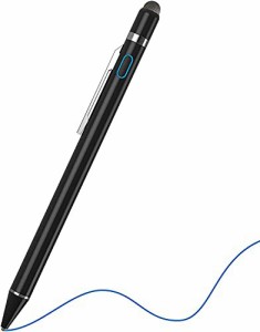 タッチペン 極細 スタイラスペン スマートフォン iPad iPhone IOS Android用 タッチペン 静電容量式 ツムツム USB充電