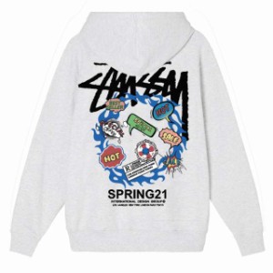 STUSSY WHITE / BLACK  STUSSY パーカー メンズ ステューシー 並行輸入品