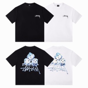 Stussy高密度コットン素材の半袖Tシャツ