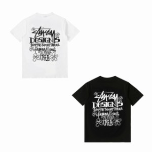 Stussy クルーネック モノグラムプリント半袖Tシャツ