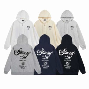 新品 ステューシー STUSSY プリント ファッション　パーカープルオーバー2023新作