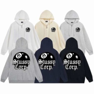 新品 ステューシー STUSSY プリント ファッション　パーカープルオーバー2023新作