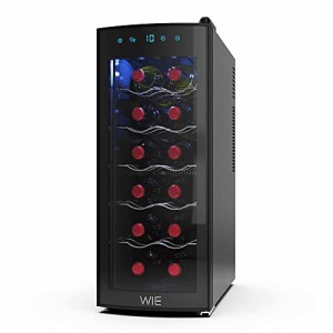 【送料無料】WIE ワインセラー 12本収納 最新ペルチェ式 静音式 省エネ 小型 エコPSE安全認証+2層紫外線UVカット強化グラスコンパクトモ