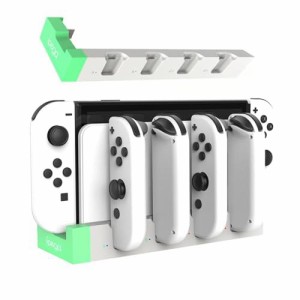 【送料無料】Switch & Switch 有機EL ジョイコン用 充電スタンド Joy-Con コントローラー充電 対応 収納 一体型 4台同時充電可能ジ