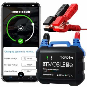 TOPDON 12v バッテリーテスター cca 100-2000CCA 12V車用 バッテリーチェッカー Bluetooth iPhone/A