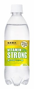【送料無料】伊藤園 強炭酸水 ビタミン ストロング 500ml×24本