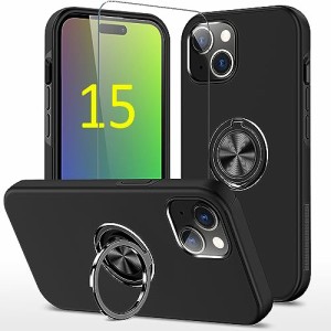 【送料無料】Cakublse スマホケース iPhone ケース 15 リング付き 耐衝撃 スマホカバー アイホン15携帯ケース リング リングつき いph