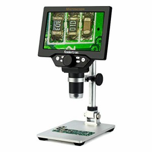 Koolertron デジタルUSB顕微鏡 電子顕微鏡 7インチLCDモニター搭載デジタル顕微鏡 32G SDカード付き 12MP 1-1200