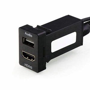 【送料無料】USB入力ポート＆HDMI入力ポート オーディオ中継 オーディオパーツ スイッチホールパネル TOYOTA トヨタ車系用