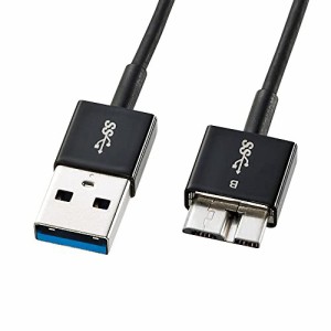 【送料無料】サンワサプライ USB3.0マイクロケーブルA-MicroB 0.3m 超ごく細 KU30-AMCSS03K