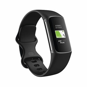 Suica対応Fitbit Charge 5 トラッカー ブラック/グラファイト 最大7日間のバッテリーライフ/GPS搭載/スマートウォッチ