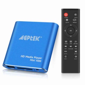 【送料無料】AGPTEK HDMIメディアプレーヤー、-MKV/RM- HDDUSBドライブおよびSDカード用のブラックミニ1080pフルHDウルトラHDMIデジタル