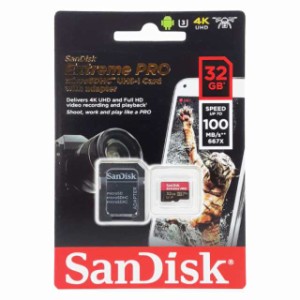 【送料無料】SanDisk/サンディスク Extreme Pro 32GB UHS-I(U3)対応 microSDカード 633倍速(95MB/s) SDSDQXP-032G-G46A