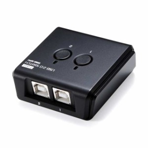 サンワダイレクト USB切替器 手動 PC2：USB1USBハブ機能付 プリンタ 外付けHDD キーボード マウス 対応 400-SW020