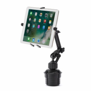 サンワダイレクト iPad タブレット 車載ホルダーアーム ドリンクホルダー設置 7〜11インチ対応 iPad Air4 /iPad 第8世代 対応 200-CAR043