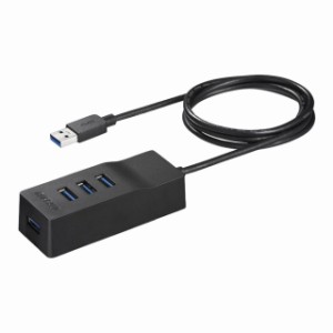 BUFFALO USB3.0 セルフパワー 4ポートハブ ブラック 外付けHDDに最適 上挿しモデル BSH4A115U3BK Windows/Mac 対応