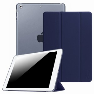 Fintie iPad Air2 / iPad Air ケース クリア バックカバー 軽量 薄型 タンドタイプ PUレザーフロントケース 傷つけ防止 オートスリープ機