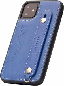 【送料無料】HANATORA iPhone11 ケース イタリアンレザー スマホケース 落下防止 耐衝撃 スタンド機能 本革 ハンディベルト ハンドメイド