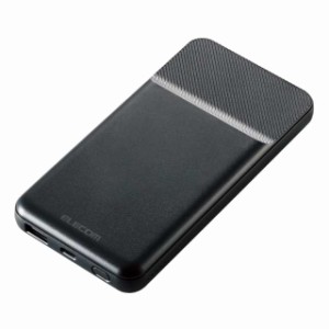 エレコム モバイルバッテリー 10000mAh 大容量 マグネット ( USB PD対応 ) Type-C×1 / USB-A×1  iPhone12シリーズ推奨  PSE認証 ブラッ