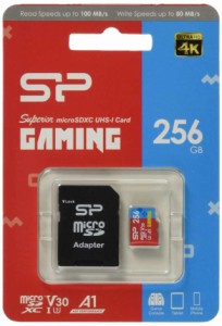 シリコンパワー microSD カード 256GB Switch 動作確認済 A1対応 UHS-1 U3 ゲームに最適 SP256GBSTXDV3V1NSP