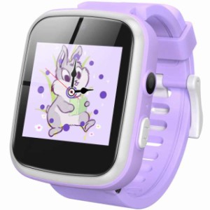 AGPTEK 日本正規品 キッズ 腕時計 子供用 スマートウォッチ smart watch for kids 時計 女の子 時計 文字盤DIY タッチスクリー 8GB内蔵