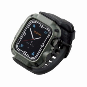 エレコム Apple Watch (アップルウォッチ) ケース バンパー バンド一体型 41mm [Apple Watch 8 7 対応] NESTOUTシリーズ 耐衝撃 衝撃吸収