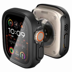 Spigen Apple Watch Ultra2 ケース/Apple Watch Ultra ケース 49mm 対応 9H ガラス 一体型 画面保護 耐衝撃 落下 衝撃 吸収 すり傷 防止