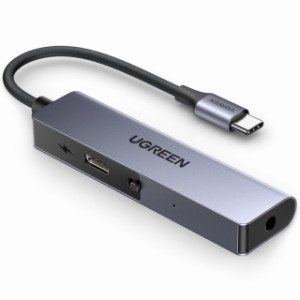 UGREEN USB C イヤホンジャック 変換 60W PD急速充電 マイク付き Type-C変換アダプター usb c イヤホン タイプC to 3.5mm イヤホンジャッ