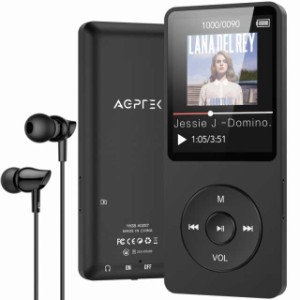 【送料無料】MP3プレーヤー Bluetooth5.3 AGPTEK ウォークマン HIFI 内蔵16GB SDカード対応 40時間長再生時間 軽量 コンパクト FMラジオ 