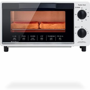 [山善] トースター オーブントースター トースト 2枚焼き タイマー15分 温度調節機能付き 1000W トレー付き ホワイト YTS-C101(W)