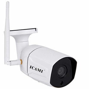 ICAMI 防犯カメラ 屋外 ワイヤレス 監視カメラ SDカード録画 留守 ネットワークカメラ 500万画素 簡単 設置 車上荒らし 家庭用 遠隔監視