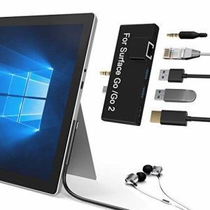 Surface Go1/Go2/Go3 USB ハブ 7ポート サーフェス ゴー USB 3.0変換アダプター（100Mbps LANポート + 4K HDMI ポート + Type Cポート +